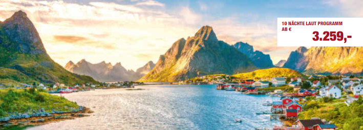Busrundreise-Nordkap-Lofoten-spektakulaere-Fjorde Busrundreise ab Oslo nach Lappland und Lofoten